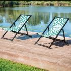 Tumbona personalizada de aluminio estructura negra Transalu