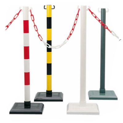 Postes delimitadores y señalizadores de PVC con base