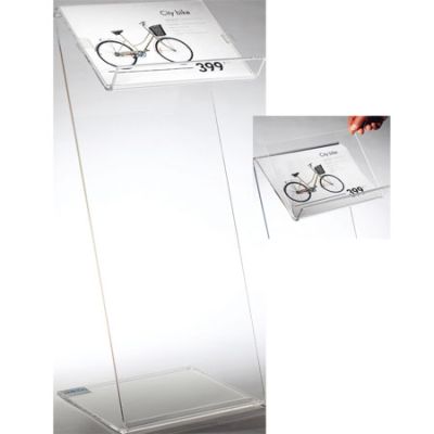 Expositor informativo de pie en metacrilato