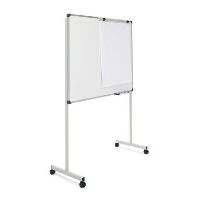 Pizarra blanca laminada con ruedas