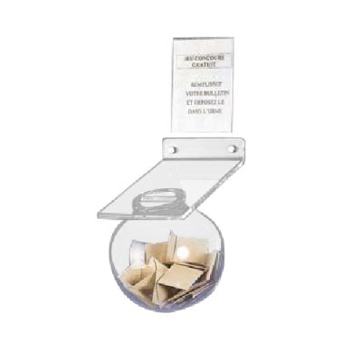 Urna 25 cm mural esférica de metacrilato Altuglas