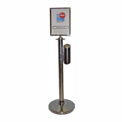 Poste cenicero y cartel Smoke