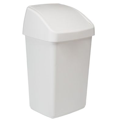 Papelera tapa basculante 55 litros blanca