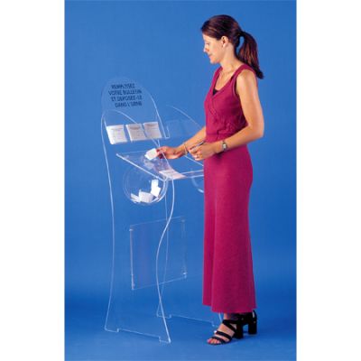 Urna expositor de pie en metacrilato Lotus