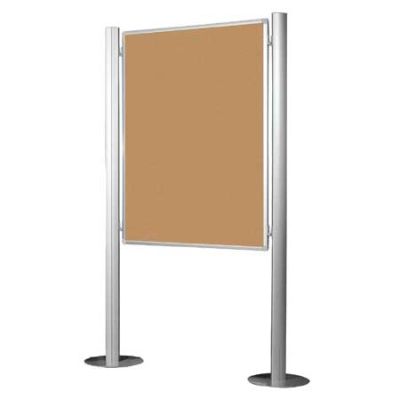 Tablero de corcho doble cara con soportes