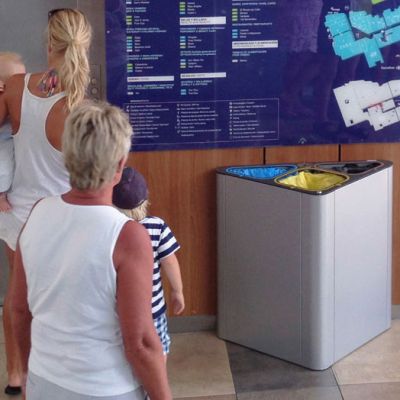 Papelera para la recogida selectiva Triangle 150 litros