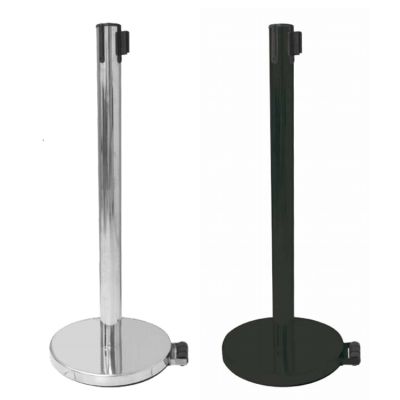 Postes separadores con cinta retráctil y ruedas Ecobarrier