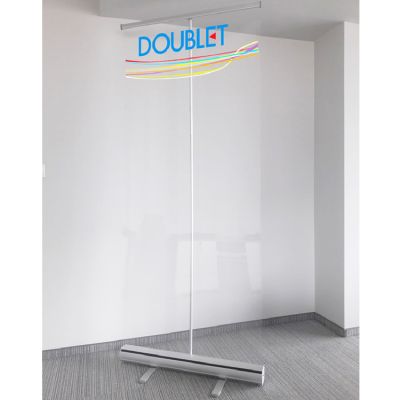 Soporte Roll-Up con lona transparente personalizable