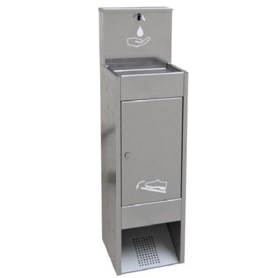 Dispensador para gel hidroalcohólico Hoy de acero inoxidable con pedal