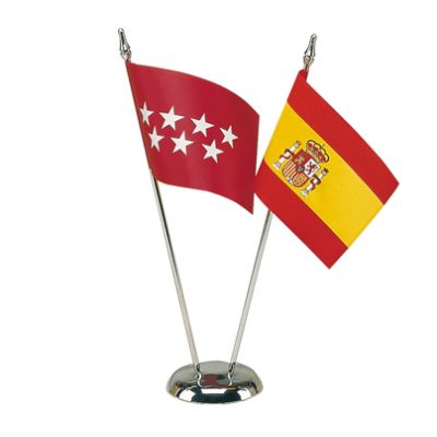 Mástiles y peanas de metal de sobremesa