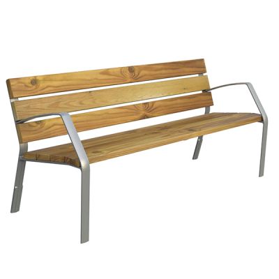 Banco urbano de madera de pino Essens