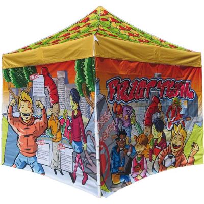 Kit carpa Alfa 3 x 3 m personalizada con techo y 3 paredes