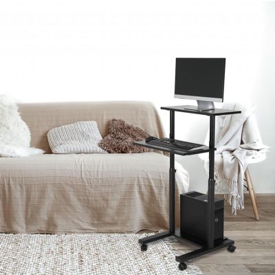 Mesa de trabajo o atril móvil negro ajustable Work Station
