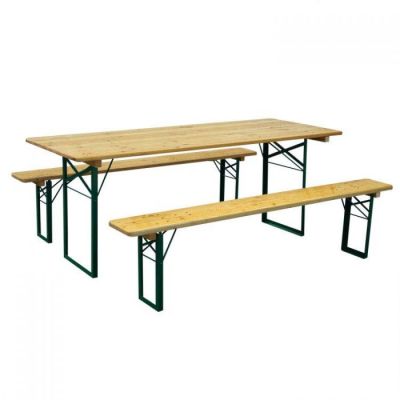 Mesas y bancos plegables Premium II 220 cm