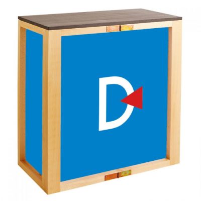 Mostrador plegable de madera sostenible Natural