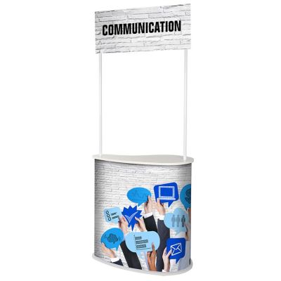 Mostrador promocional de plástico con panel superior Bean