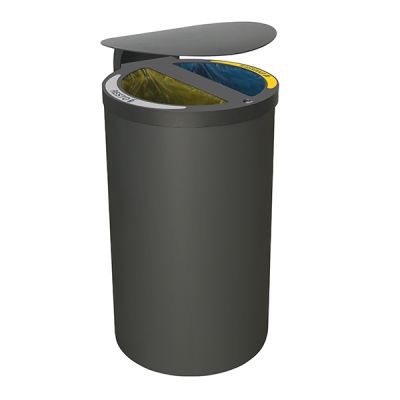 papelera reciclaje acero