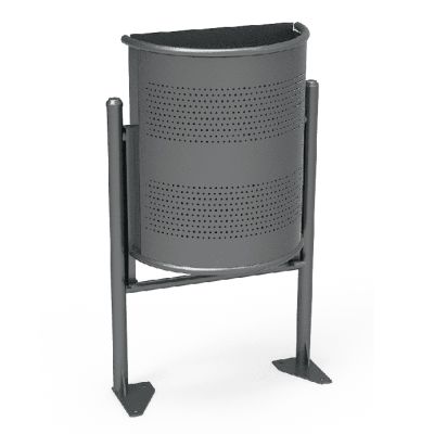 Papelera urbana semicircular 40 litros Classic