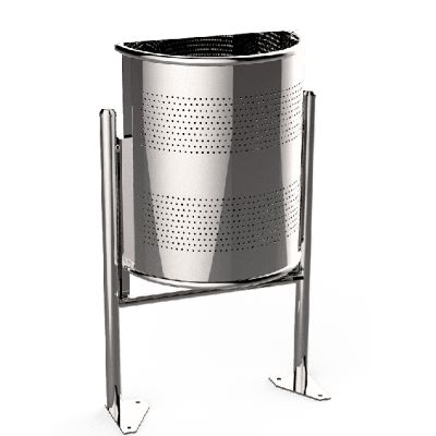 Papelera urbana semi-circular Classic 40 litros