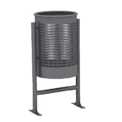 Papelera Urbana de acero al carbono pintado