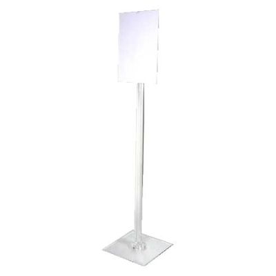 Portacarteles con pie informativo