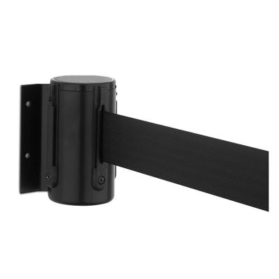 Soporte de pared con cinta retráctil Advance negro 2.3 metros