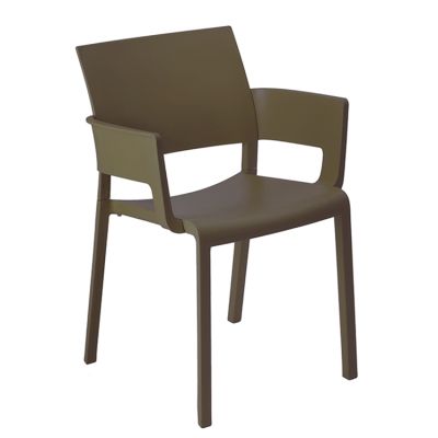 asiento lisa con brazos chocolate