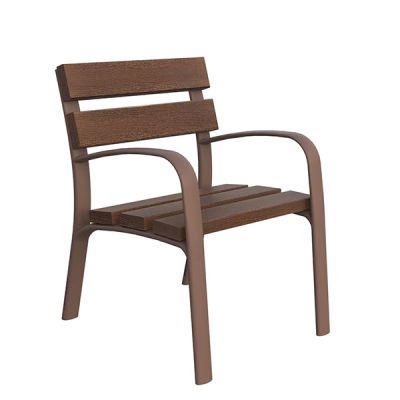 silla pública reciclada