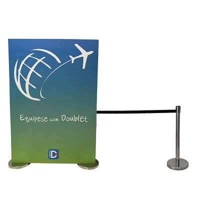 Tótem visual y señalizador para dos postes