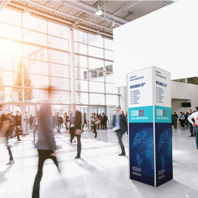 Tótem publicitario de interior 4 caras Vanir