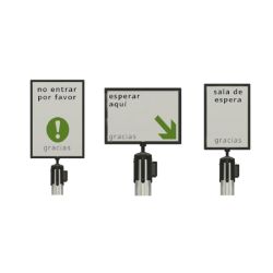 Porta pancartas color Negro