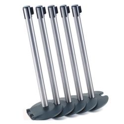 Postes separadores con ruedas y cinta retráctil Tensaruedas