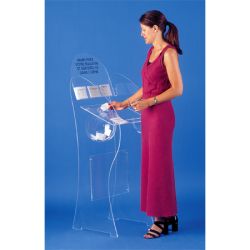 Urna expositor de pie en metacrilato Lotus