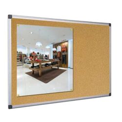 Tablero de corcho esencial marco aluminio