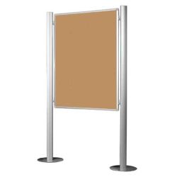 Tablero de corcho doble cara con soportes