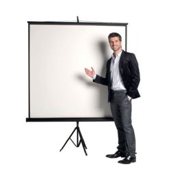 Pantalla de proyección portátil con trípode plegable