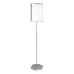 Portacarteles telescópico de aluminio con poste