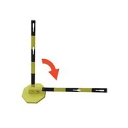 Postes metal con base y ranura abatibles