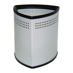 Papelera triangular perforada Shield 14 litros