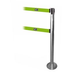 Postes separadores con doble cinta retráctil con base imantada