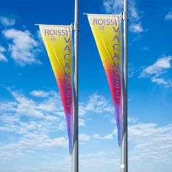 Banderola triangular impresión digital