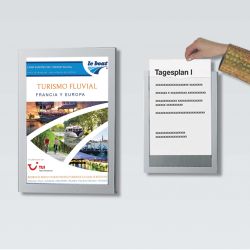 Expositor de pared informativo para A4 y A3