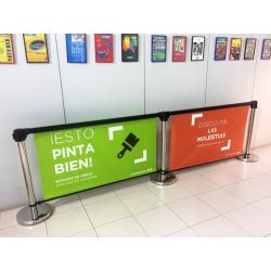 Postes separadores con pancarta publicitaria Roller Banner