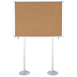 Vitrina de información exterior de corcho empotrada con pies Master II