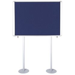 Vitrina informativa de exterior tapizada con base Master II