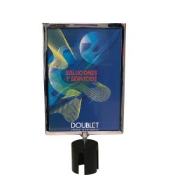 Porta pancartas y expositores cromados