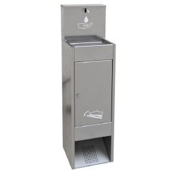 Dispensador para gel hidroalcohólico Hoy de acero inoxidable con pedal