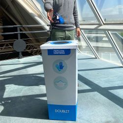 Papelera de cartón reciclado para residuos sanitarios