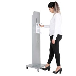 Dispensador con pedal, ruedas y altura regulable Child