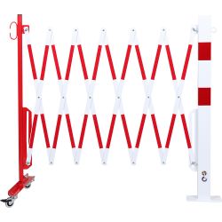 Barrera extensible con ruedas y abrazaderas para fijar a poste cuadrado Xpand Master